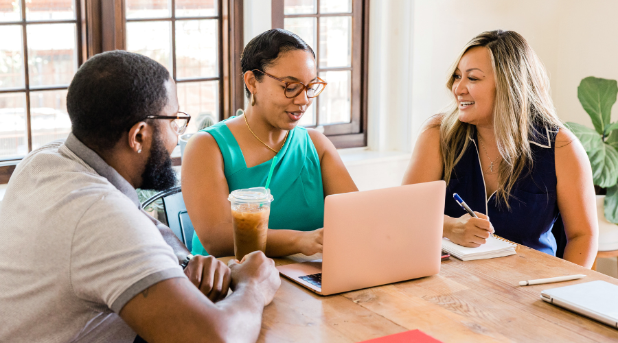 startup founders discussing bookkeeping